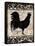 Black Rooster 1-Diane Stimson-Framed Stretched Canvas