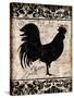 Black Rooster 1-Diane Stimson-Stretched Canvas