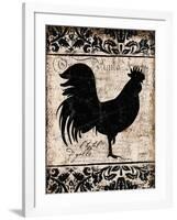 Black Rooster 1-Diane Stimson-Framed Art Print