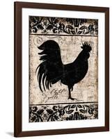 Black Rooster 1-Diane Stimson-Framed Art Print