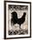 Black Rooster 1-Diane Stimson-Framed Art Print