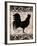 Black Rooster 1-Diane Stimson-Framed Art Print