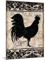 Black Rooster 1-Diane Stimson-Mounted Art Print