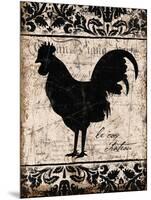 Black Rooster 2-Diane Stimson-Mounted Art Print