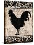 Black Rooster 2-Diane Stimson-Stretched Canvas