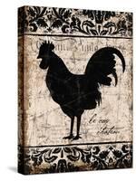 Black Rooster 2-Diane Stimson-Stretched Canvas