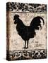 Black Rooster 2-Diane Stimson-Stretched Canvas