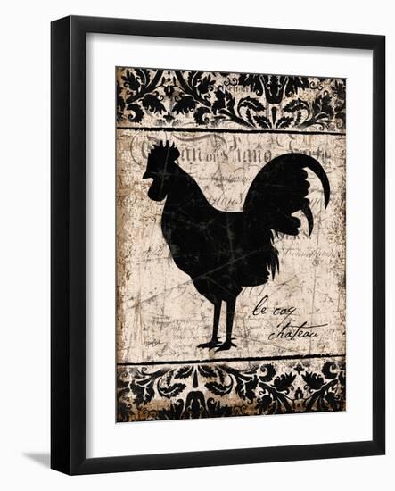 Black Rooster 2-Diane Stimson-Framed Art Print