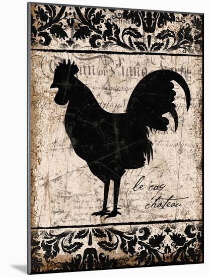 Black Rooster 2-Diane Stimson-Mounted Art Print