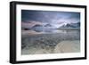 Black Sand and Full Moon as Surreal Scenery at Skagsanden Beach, Flakstad, Nordland County-Roberto Moiola-Framed Photographic Print