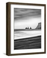 Black Sand Beach at Vik, Iceland-Nadia Isakova-Framed Photographic Print