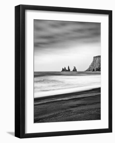 Black Sand Beach at Vik, Iceland-Nadia Isakova-Framed Photographic Print