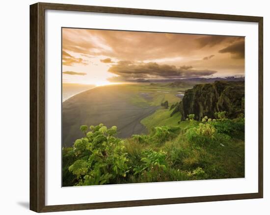 Black Sand Beach, Dyrholaey, South Coast, Iceland-Michele Falzone-Framed Photographic Print