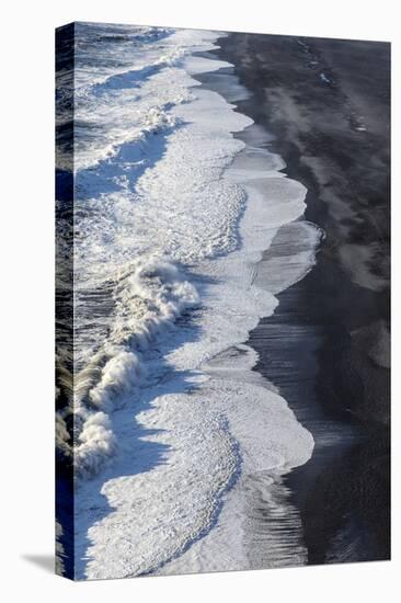 Black Sand Beach Near Vik, Iceland-Chuck Haney-Stretched Canvas