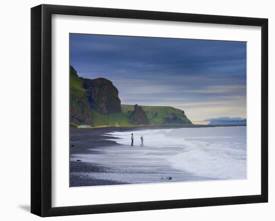 Black Sand Beach, Vik, Cape Dyrholaey, South Coast, Iceland-Michele Falzone-Framed Photographic Print