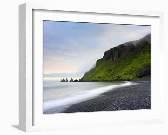 Black Sand Beach, Vik, Cape Dyrholaey, South Coast, Iceland-Michele Falzone-Framed Photographic Print