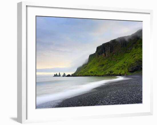 Black Sand Beach, Vik, Cape Dyrholaey, South Coast, Iceland-Michele Falzone-Framed Photographic Print