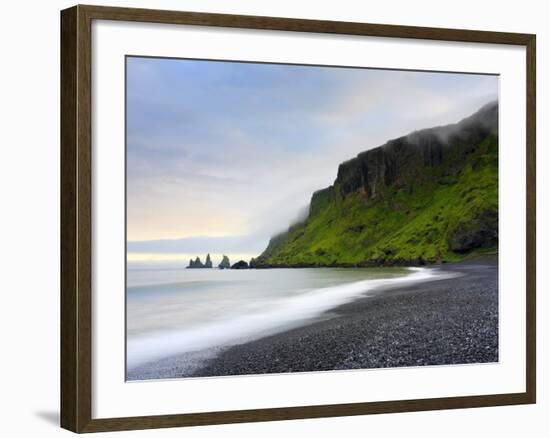 Black Sand Beach, Vik, Cape Dyrholaey, South Coast, Iceland-Michele Falzone-Framed Photographic Print