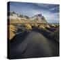 Black Sand, Kambhorn (Mountain), Stokksnes (Headland), Hornsvik (Lake), East Iceland, Iceland-Rainer Mirau-Stretched Canvas