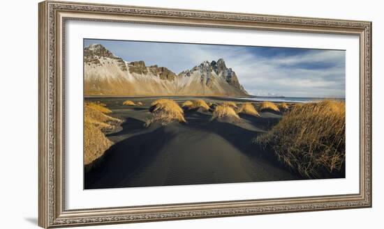 Black Sand, Kambhorn (Mountain), Stokksnes (Headland), Hornsvik (Lake), East Iceland, Iceland-Rainer Mirau-Framed Photographic Print