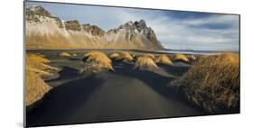 Black Sand, Kambhorn (Mountain), Stokksnes (Headland), Hornsvik (Lake), East Iceland, Iceland-Rainer Mirau-Mounted Photographic Print