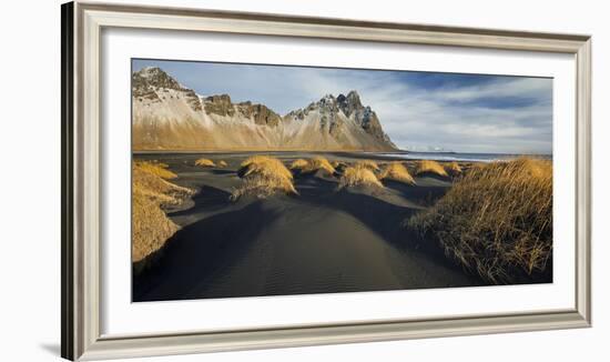 Black Sand, Kambhorn (Mountain), Stokksnes (Headland), Hornsvik (Lake), East Iceland, Iceland-Rainer Mirau-Framed Photographic Print