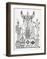 Black Santa Fe Garden-Cat Coquillette-Framed Art Print