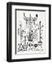 Black Santa Fe Garden-Cat Coquillette-Framed Art Print