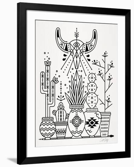 Black Santa Fe Garden-Cat Coquillette-Framed Art Print