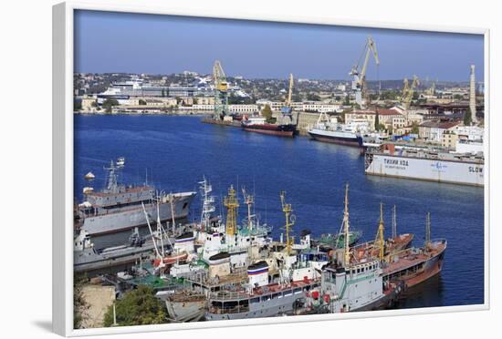 Black Sea Fleet in South Harbour, Sevastopol, Crimea, Ukraine, Europe-Richard-Framed Photographic Print