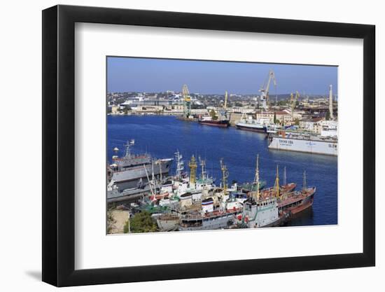 Black Sea Fleet in South Harbour, Sevastopol, Crimea, Ukraine, Europe-Richard-Framed Photographic Print