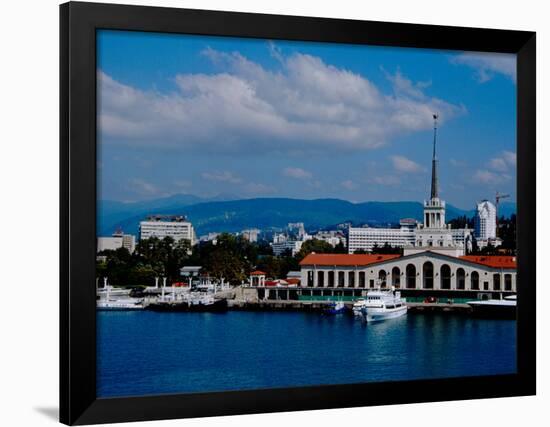 Black Sea Port Located at Base of the Caucasus Mountain, Port of Sochi, Sochi, Russia-Cindy Miller Hopkins-Framed Photographic Print