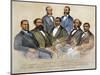 Black Senators, 1872-Currier & Ives-Mounted Premium Giclee Print