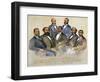 Black Senators, 1872-Currier & Ives-Framed Giclee Print