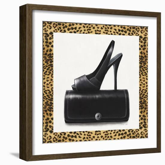 Black Shoe and Purse-Carolyn Fisk-Framed Art Print