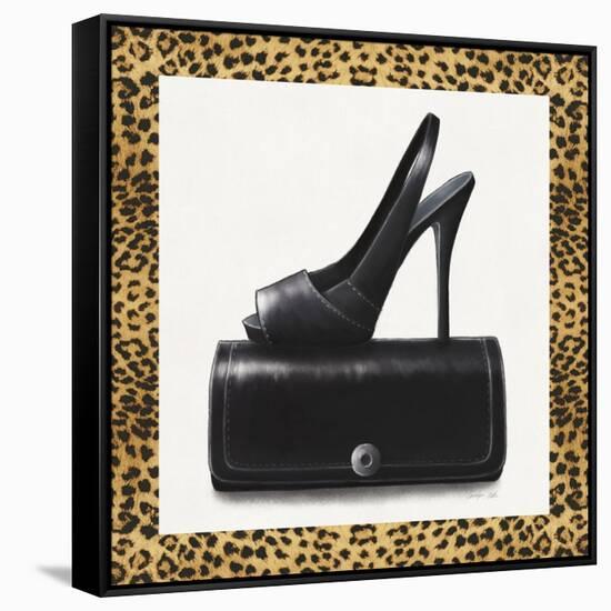 Black Shoe and Purse-Carolyn Fisk-Framed Stretched Canvas