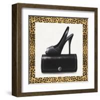 Black Shoe and Purse-Carolyn Fisk-Framed Art Print