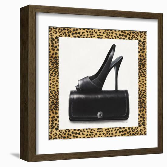 Black Shoe and Purse-Carolyn Fisk-Framed Art Print
