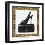 Black Shoe and Purse-Carolyn Fisk-Framed Art Print