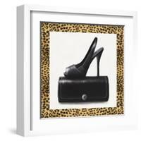 Black Shoe and Purse-Carolyn Fisk-Framed Art Print