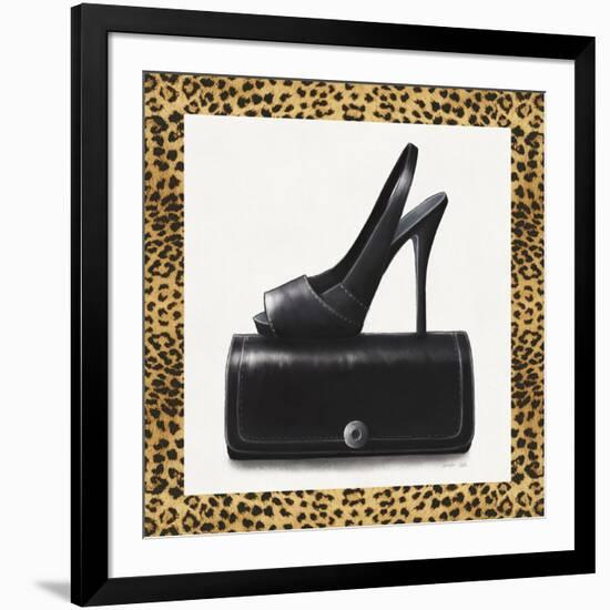 Black Shoe and Purse-Carolyn Fisk-Framed Art Print