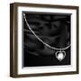 Black Silk And Jewel Heart-Dankalilly-Framed Art Print