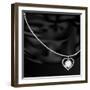 Black Silk And Jewel Heart-Dankalilly-Framed Art Print