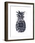 Black Silver Pineapple-Amanda Greenwood-Framed Art Print
