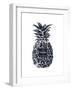 Black Silver Pineapple-Amanda Greenwood-Framed Art Print