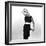 Black Sleeveless Dress with White Belt, 1960s-John French-Framed Giclee Print