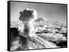 Black Smoke and Ash Drift Skyward as Mount St. Helens Erupts-null-Framed Stretched Canvas