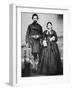 Black Soldier of the Union Army with His Wife, c.1865-null-Framed Photographic Print