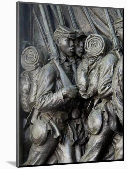 Black Soldiers of the 54Th Massachusetts Regiment, Memorial in Boston, Massachusetts-null-Mounted Photographic Print