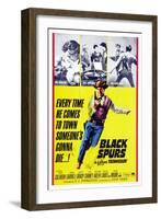 Black Spurs, Rory Calhoun, (Center), 1965-null-Framed Art Print